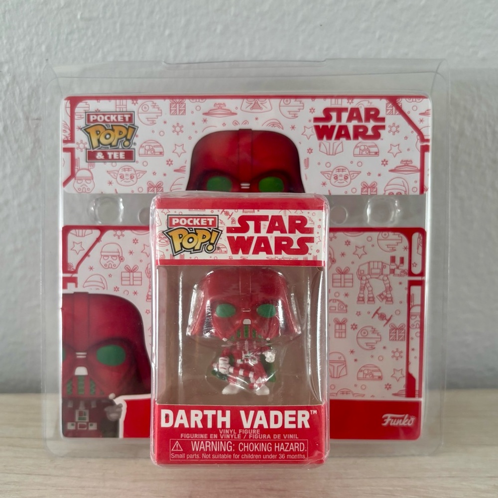 Funko Pocket Pop Star Wars Red Darth Vader Christmas Mini